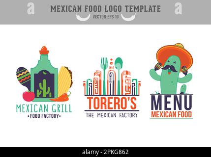 Logo de la cuisine mexicaine. Modèle de vecteur alimentaire de conception de logo Illustration de Vecteur