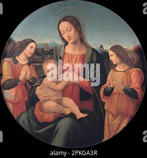 Madonna avec l'enfant et les anges 1510 par Giovanni Antonio Sogliani Banque D'Images