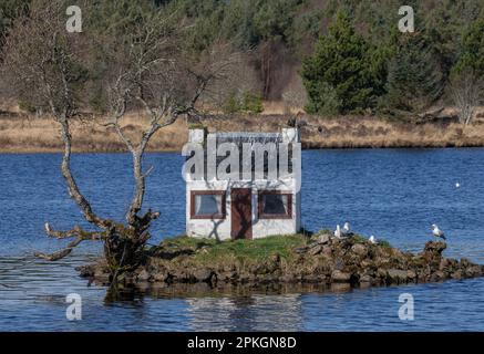 The Wee Hoose, Loch Shin, Lairg, Écosse Banque D'Images