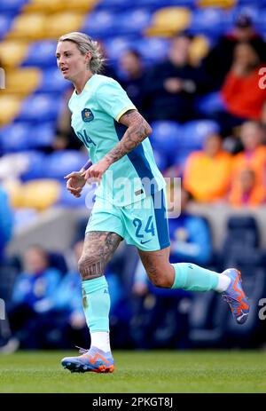 Larissa Crummer en Australie lors d'un match international au Cherry Red Records Stadium, Londres. Date de la photo: Vendredi 7 avril 2023. Banque D'Images