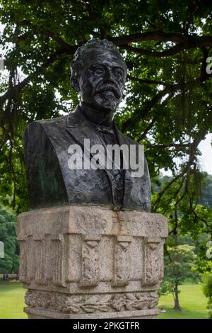 Rio, Brésil - 07 avril 2023, Quinta da Boa Vista est un parc municipal dans le quartier impérial de Sao Cristovao, buste de Nilo Peçanha Banque D'Images