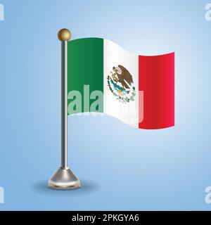 Drapeau de table d'état du Mexique,. Symbole national, illustration vectorielle Illustration de Vecteur