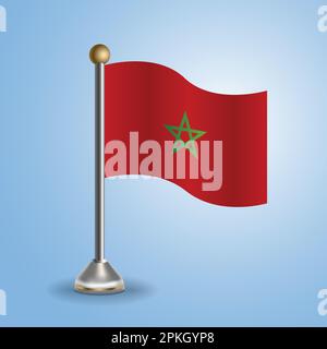 Drapeau de la table d'Etat du Maroc. Symbole national, illustration vectorielle Illustration de Vecteur