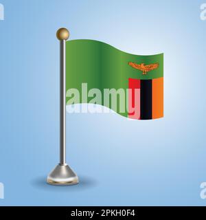 Drapeau de la Zambie. Symbole national, illustration vectorielle Illustration de Vecteur