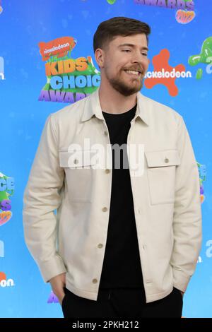 Kids Choice Awards 2023 au Microsoft Theatre on 4 mars 2023 à Los Angeles, CA avec: MrBeast, Jimmy Donaldson où: Los Angeles, Californie, États-Unis quand: 04 mars 2023 crédit: Nicky Nelson/WENN Banque D'Images