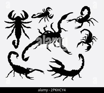 Silhouettes pour animaux Scorpion Illustration de Vecteur