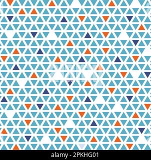 Petit motif géométrique en triangle bleu-orange. Arrière-plan en mosaïque abstraite Illustration de Vecteur
