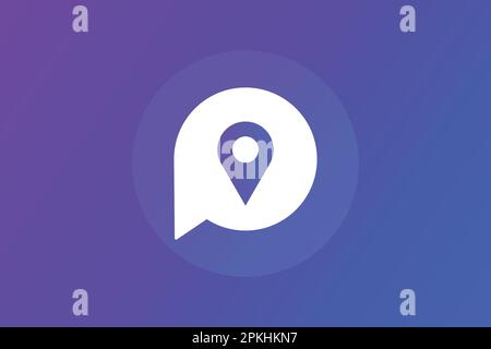 Icône d'emplacement avec motif vectoriel de bulle vocale Illustration de Vecteur