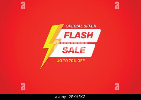 Promotion spéciale Vector - réduction sur la bannière de vente Flash jusqu'à 70 % sur le design haut de gamme Illustration de Vecteur