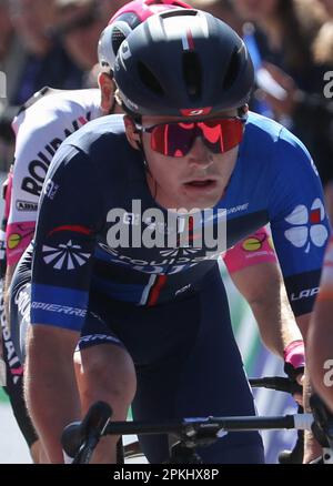 Le Mans, France. 07th avril 2023. Paul Penhoët de Groupama - FDJ pendant la région pays de la Loire Tour 2023, UCI Europe Tour course cycliste, étape 4, Sablé-sur-Sarthe - le Mans (177, 8 km) sur 7 avril 2023 au Mans, France - photo Laurent Lairys/ABACAPRESS.COM crédit: Abaca Press/Alay Live News Banque D'Images