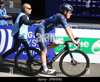 Le Mans, France. 07th avril 2023. Paul Penhoët de Groupama - FDJ pendant la région pays de la Loire Tour 2023, UCI Europe Tour course cycliste, étape 4, Sablé-sur-Sarthe - le Mans (177, 8 km) sur 7 avril 2023 au Mans, France - photo Laurent Lairys/ABACAPRESS.COM crédit: Abaca Press/Alay Live News Banque D'Images
