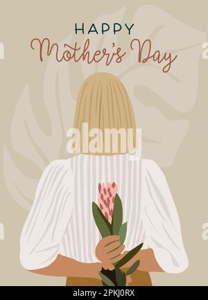 Modèle vectoriel de carte de vœux Happy Mother Day. Illustration de Vecteur