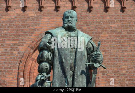 Monument, Joachim II de Brandebourg, Carl-Schurz-Strasse, Spandau, Berlin, Allemagne Banque D'Images