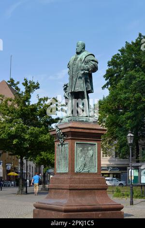 Monument, Joachim II de Brandebourg, Carl-Schurz-Strasse, Spandau, Berlin, Allemagne Banque D'Images