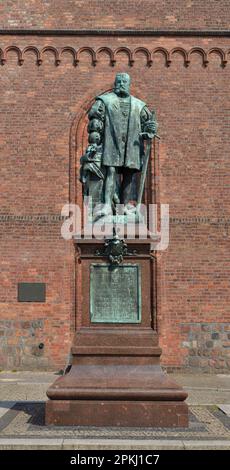 Monument, Joachim II de Brandebourg, Carl-Schurz-Strasse, Spandau, Berlin, Allemagne Banque D'Images