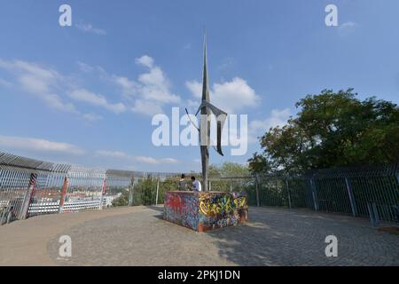 Monument de la réunification, Bunker, Volkspark Humboldthain, Gesundbrunnen, Mitte, Berlin, Allemagne Banque D'Images