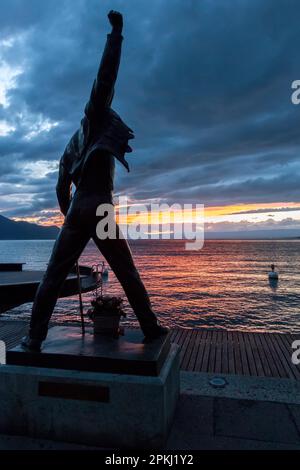 Statue de Freddie Mercury à Montreux Suisse Banque D'Images
