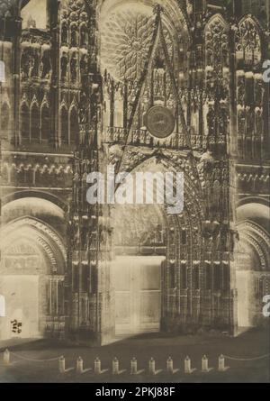 Cathédrale de Reims 1857 par Gustave de Beaucorps Banque D'Images