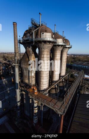 Duisburg, Allemagne. 14 février 2018. Landschaftspark est un parc public situé à Duisburg-Meiderich, en Allemagne. Il a été conçu en 1991 par Latz + Partn Banque D'Images