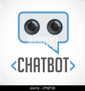 Chatbot ai - Artificial intelligenece bot technologie - concept d'ordinateur personnel Banque D'Images