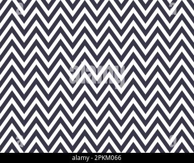Motif zigzag. Motif rayé classique sans couture dans les couleurs noir et blanc. Banque D'Images