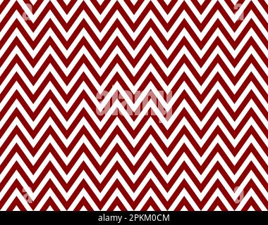 Motif zigzag. Motif à rayures classiques sans coutures rouge et blanc. Banque D'Images