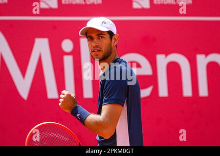 Estoril, Portugal. 08th avril 2023. Nuno Borges du Portugal joue contre Joran Vliegen de Belgique et Sander Gille de Belgique lors de la ronde 4th du tournoi Millennium Estoril Open au CTE-Clube de Ténis do Estoril. (Note finale: 2-0) crédit: SOPA Images Limited/Alamy Live News Banque D'Images