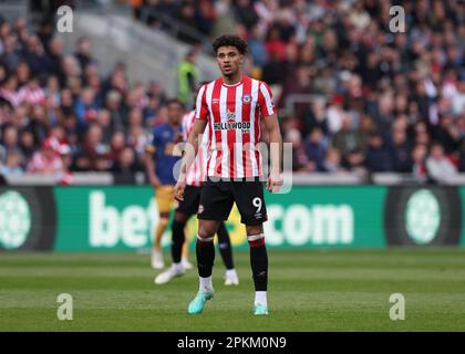 8th avril 2023 ; Gtech Community Stadium, Brentford, Londres, Angleterre ; Premier League football, Brentford versus Newcastle United ; Kevin Schade de Brentford Banque D'Images