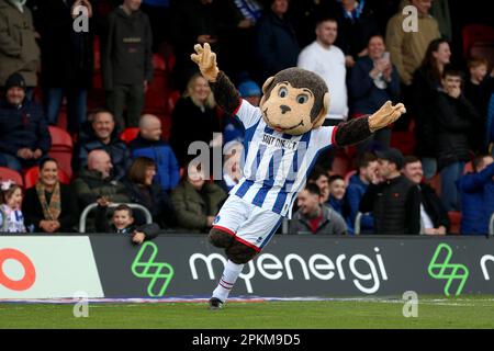 La mascotte de Hartlepool United H'Angus lors du match de la Sky Bet League 2 entre Grimsby Town et Hartlepool United au parc Blundell, Cleethorpes, le vendredi 7th avril 2023. (Photo : Mark Fletcher | ACTUALITÉS MI) Credit: MI News & Sport /Alamy Live News Banque D'Images