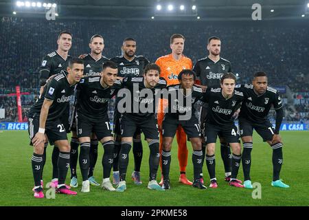 Rome, Italie. 08th avril 2023. Juventus FC en ligne pendant la série Un match entre Lazio et Juventus au Stadio Olimpico, Rome, Italie, le 8 avril 2023. Credit: Giuseppe Maffia/Alay Live News Banque D'Images