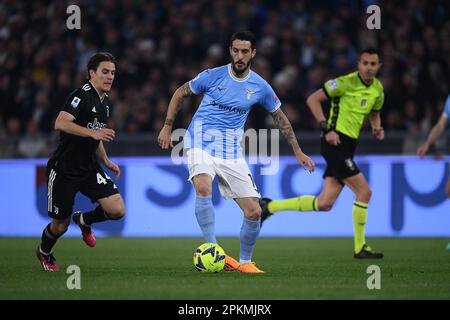 Rome, Italie. 08th avril 2023. Luis Alberto de SSLazio en action pendant la série Un match entre SS Lazio et Juventus FC au Stadio Olimpico, Rome, Italie sur 08 avril 2023. Credit: Nicola Ianuale/Alamy Live News Banque D'Images