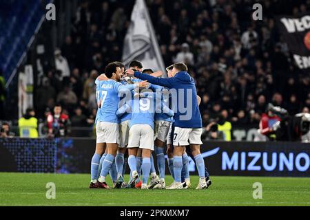 Rome, Italie. 08th avril 2023. Équipe de SS Lazio pendant la série Un match entre SS Lazio et FC Juventus au Stadio Olimpico sur 8 avril 2023 à Rome, Italie. Crédit : Live Media Publishing Group/Alay Live News Banque D'Images