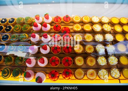 Tarte au pain de luxe et délicieuse et garniture de variété pour les coréens et les voyageurs étrangers, choisissez d'acheter une boisson à l'heure du thé au café classique Banque D'Images