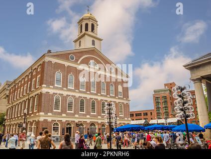 Faneuil Hall sur la piste de la liberté à Boston, Massachusetts, Nouvelle-Angleterre, États-Unis Banque D'Images