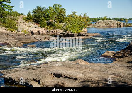 Zone de conservation de Burleigh Falls, comté de Selwyn, Ontario, Canada Banque D'Images