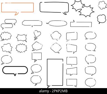 Ensemble de bulles blanches plates pour la parole Illustration de Vecteur