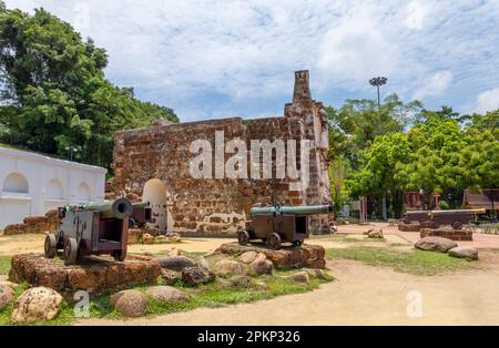 Une forteresse de famosa Malacca. La partie restante de l'ancienne forteresse de melaka, Malaisie Banque D'Images