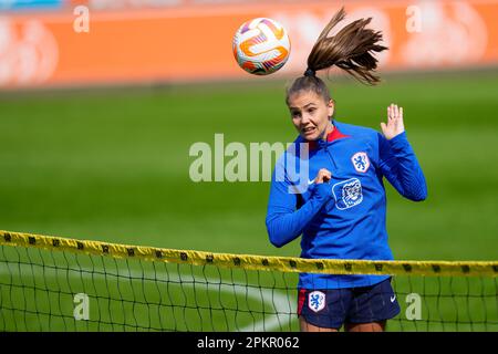 ZEIST, PAYS-BAS - AVRIL 9 : Lieke Martens lors d'une session de formation de l'équipe de football des femmes néerlandaises au campus de la KNVB sur 9 avril 2023 à Zeist, pays-Bas (photo de Patrick Goosen/Orange Pictures) Banque D'Images