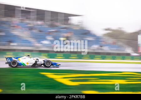 Kush Maini, de l'Inde, pilotant le Campos Racing (24) pendant les qualifications F2 au Grand Prix de Formule 1 d'Australie. Banque D'Images