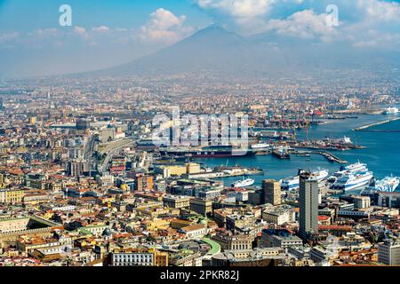 Italien, Neapel, Blick vom Castel Sant'Elmo Banque D'Images