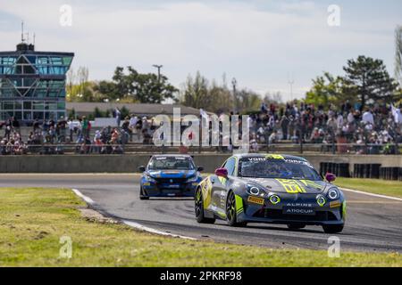 36 CARVALHIDO Enzo FRA, Thibaut Bossy FRA, port Auto Racing, Alpine A110 Cup, action, Au cours de la ronde 1st du Championnat de France FFSA TC 2023, de 7 avril à 10, 2023 sur le circuit Paul Armagnac, à Nogaro, France - photo Marc de Mattia/DPPI crédit: DPPI Media/Alamy Live News Banque D'Images