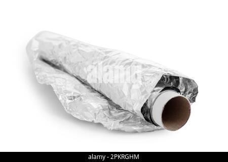 Un rouleau de papier d'aluminium ouvert isolé sur fond blanc 12627254 Photo  de stock chez Vecteezy