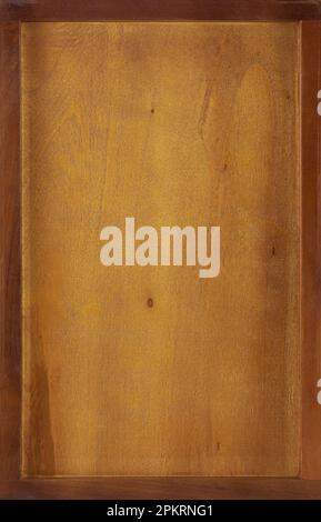 panneau d'affichage en bois vide avec cadre, arrière-plan de vieux panneau ou toile de fond avec texture de grain de bois, espace de copie pour le message, la publicité et l'écriture Banque D'Images