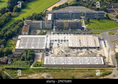 Vue aérienne de la salle de démolition Aldi-Nord à Styrum - Sud, Siège de l'ALDI Süd, Mülheim an der Ruhr, région de la Ruhr, Rhénanie-du-Nord-Westphalie, Germa Banque D'Images