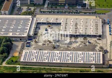 Vue aérienne de la salle de démolition Aldi-Nord à Styrum - Sud, Siège de l'ALDI Süd, Mülheim an der Ruhr, région de la Ruhr, Rhénanie-du-Nord-Westphalie, Germa Banque D'Images