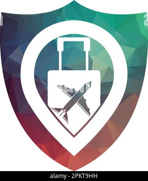 Modèle de logo point Travel logo Vector logo design pour les voyages d'affaires. Icône de modèle de vecteur de voyage pour les vacances. Illustration de Vecteur