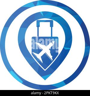 Modèle de logo point Travel logo Vector logo design pour les voyages d'affaires. Icône de modèle de vecteur de voyage pour les vacances. Illustration de Vecteur