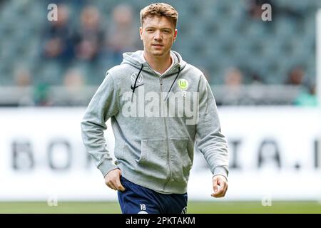 Monchengladbach, Allemagne. 09th avril 2023. Firo : 04/09/2023, football, 1st ligue, 1st Bundesliga, Saison 2022/2023, Borussia Monchengladbach - VfL Wolfsburg Dzenan Pejcinovic (VfL Wolfsburg) demi-figure, crédit: dpa/Alay Live News Banque D'Images