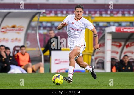 Turin, Italie. 08th avril 2023. Olimpic Stadium Grande Torino, 08.04.23 Paulo Dybala (21 Roma) pendant la série A match Torino FC v AS Roma au stade Olimpic Grande Torino à Torino, Italie Soccer (Cristiano Mazzi/SPP) Credit: SPP Sport Press photo. /Alamy Live News Banque D'Images