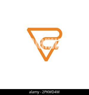 lettre rv simple géométrique ligne logo vecteur Illustration de Vecteur